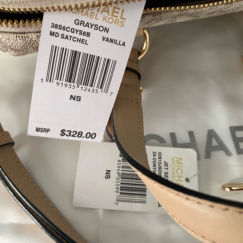 Michael Kors Grayson satchel with matching wallet - Picture 5 of 10